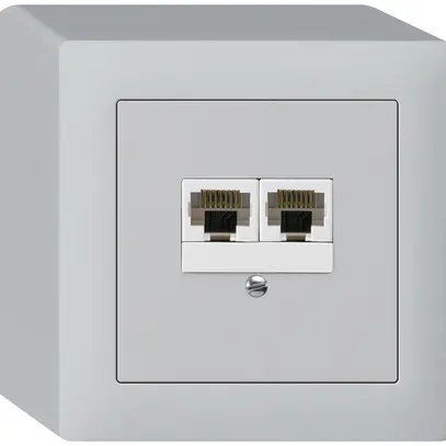 Boîte AP kallysto 2×RJ45u séparé gris clair 