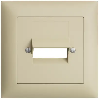 Kit frontale EDIZIOdue vanille 88×88mm 2×RJ45 