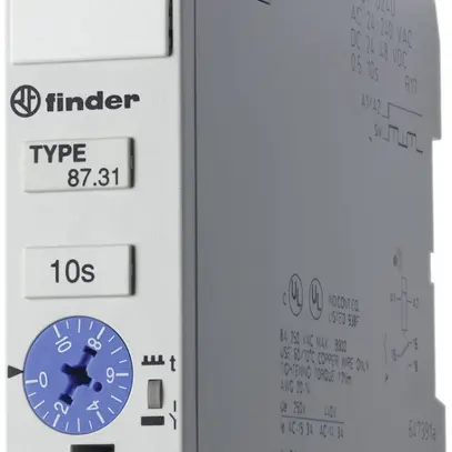 Relè a tempo Finder 87.31 1C 8A 24…48VDC/24…240VAC 