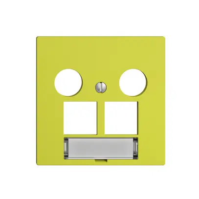 Kit de recouvrement Edue F, p.prise multimédia EASYNET, p.2×RJ45 S-One, lemon 