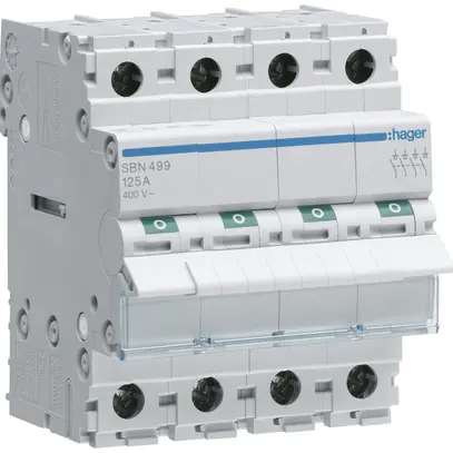 Interruttore AMD Hager 125A 400V 4 chiusura 0 apertura 0 invertitore 4UM 