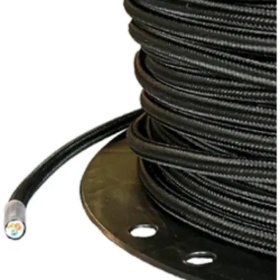 Textilkabel Elektrogros TDLR H03VV-F 3×0.75mm² LNPE schwarz 50m 