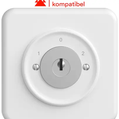 Interrupteur à clé ENC STANDARDdue a.1262KA/631984 invers.2P 1-0-2 p=77mm bc 