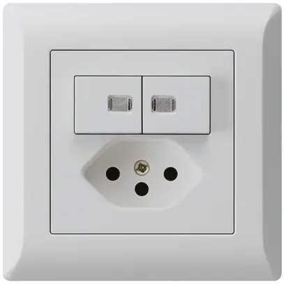 Combinazione luminosa INC 1/3+3/1P+T13 grigio chiaro kallysto.line 2 lenti 