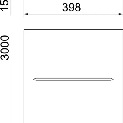 Couvercle Bettermann encliquetable pour caniveau à grille 400×3000, acier, FT 