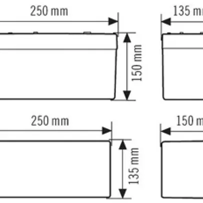 Lampada di emergenza ESYLUX SLB LED, 20×LED, 250×150×135mm 