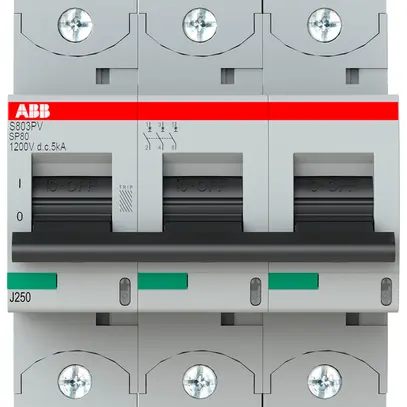 Disgiuntore ABB S803PV-SP80 3P 1200VDC 80A 5kA 4.5UM 