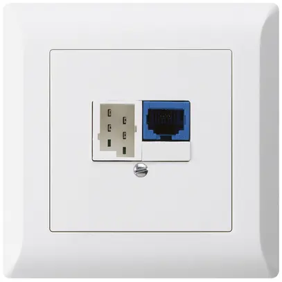 Scatola INC DSL kallysto.line 1×RJ45/1×T+T bianco 