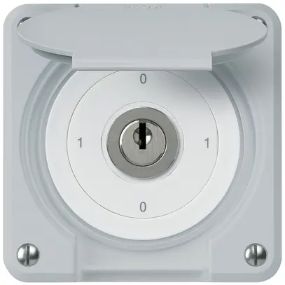 Interrupteur à clé ENC robusto IP55 avec clapet S0/3P gris pour combinaison 