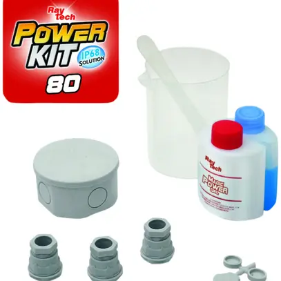 Scatola di derivazione AP Raytech con gel, Ø80×40mm 