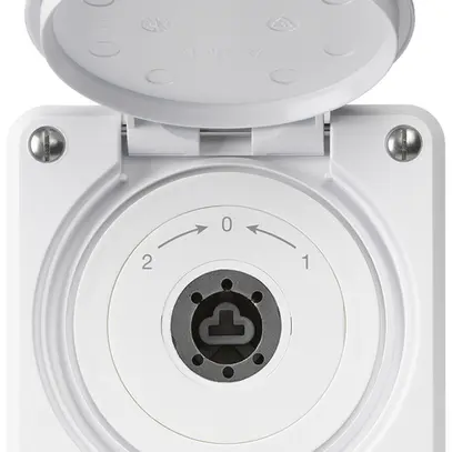 Contact pivotant à clé ENC robusto IP55 blanc clapet sans cylindre invers.combi 