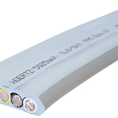 Cavo piatto Woertz 5×25mm² PVC grigio UV Eca Una lunghezza