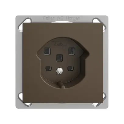 Prise INC EDIZIOdue T25 16A coffee, avec bornes enf. 