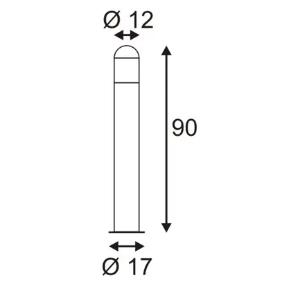 Lampadaire SLV C-POL, E27 24W IP54 anthracite 