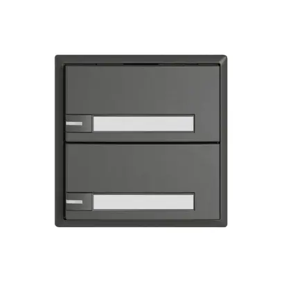 Poussoir universel EDIZIO.liv UNI SNAPFIX® a.LED RGB 2× comm.1T étiqu.grf 