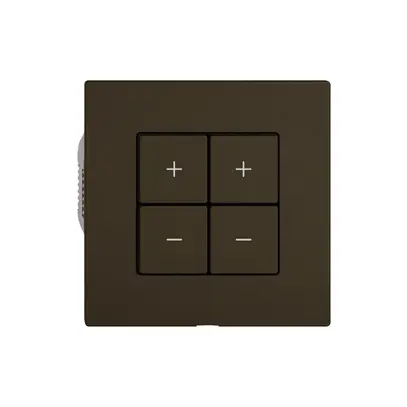 Station sec.variateur EDIZIO.liv Wiser SNAPFIX® 2 canaux 4 touches WLAN br 