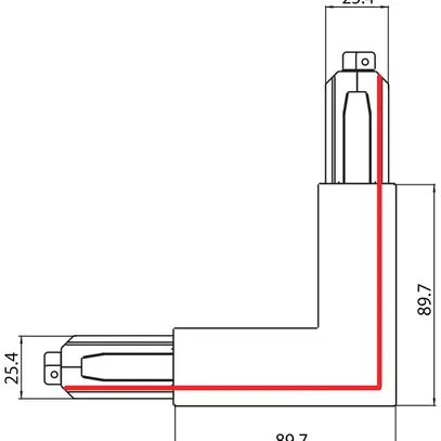 Alimentation en L Sylvania OneTrack 3 phases DALI blanc extérieur 