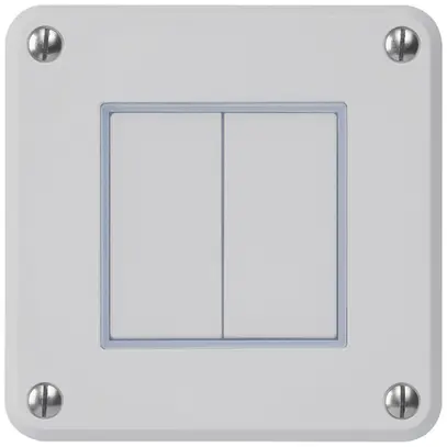 Interruttore INC robusto IP55 schema 3/contatto a pulsante grigio 
