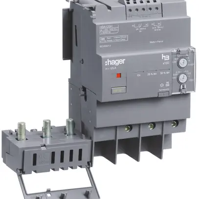 Bloc différentiel Hager x160 Idn 0.03…6A 125A 3L montage latéral 