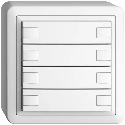 AP-Taster KNX 4-fach EDIZIOdue weiss RGB ohne LED 