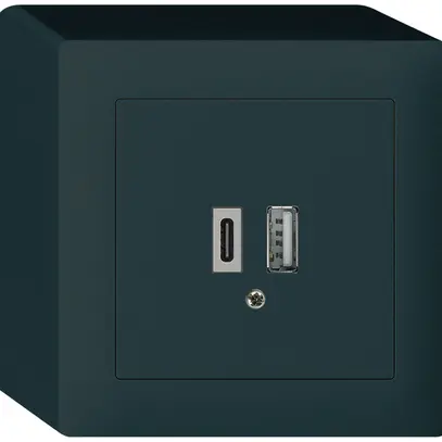 Prise de charge USB AP kallysto 18W PD 1×type A 1×type C noir 
