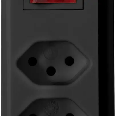 Presa multipla cleverLINE 3×T13 nero 1.5m H05VV-F 3×1mm² con interruttore 