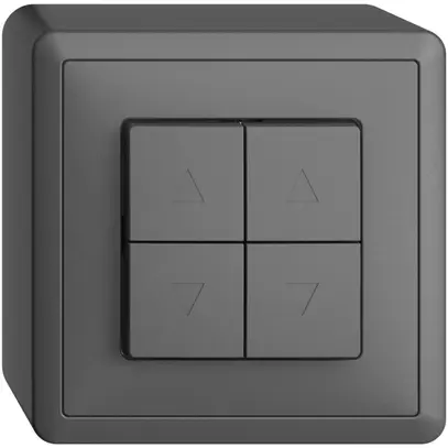 Poussoir pour stores AP EDIZIOdue gris foncé 2 canaux 