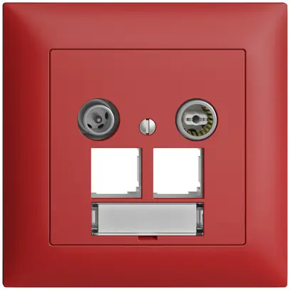 Prise multimédia ENC EDIZIOdue FMI EASYNET 4dB, p.2×RJ45 S-One, berry 