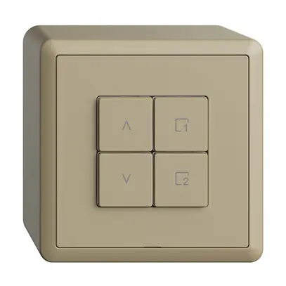 Stazione secondaria AP 1K/4T per interruttore tapparelle scena Edue Wiser sand 