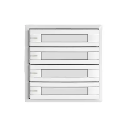 Poussoir KNX RGB EDIZIO.liv SNAPFIX® capteur temp.RGB-LED étiqu.4×com.2T bc 