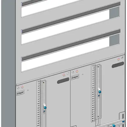 Quadro AP Hager ABT 506×1219mm 3 file grigio chiaro 