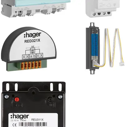 Kit audio Hager Basic REK009X 2-fils, pour interphone 