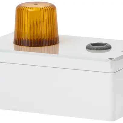 Lampada flash Hugentobler tipo 100 con sirena 24VAC arancione 