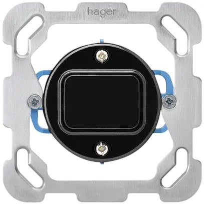 Inserto per interruttore INC basico 3/1L con placca di fissaggio nero 