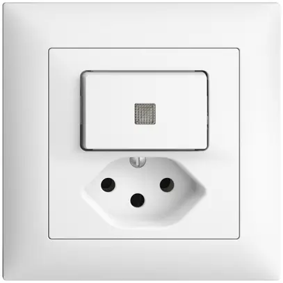 Comb. lum. INC A-R/1L+T13 EDIZIOdue bianco, con lente, LED giallo 