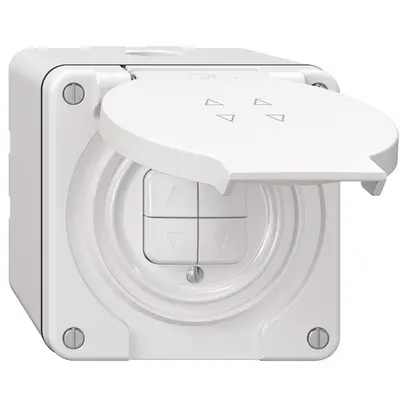 Interrupteur pour stores NAP NEVO, 2-canal, hauteur 65 mm, 87×87 mm, blanc 