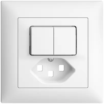 Kit frontal ENC EDIZIOdue blanc 88×88mm T23 