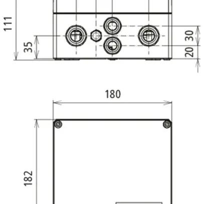 Scatola di raccordo generatore DEHN/elvatec SE DCU 2 YPV 1+2 1000 1M 2S FM 