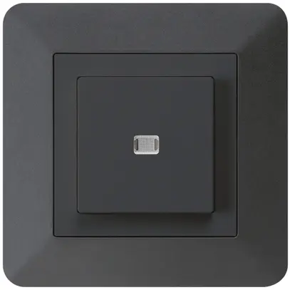 Interruttore pulsante luminoso INC kallysto.trend 3/1P nero 