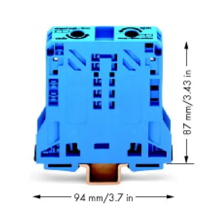 Morsetto di passaggio WAGO 2L 50mm² blu 