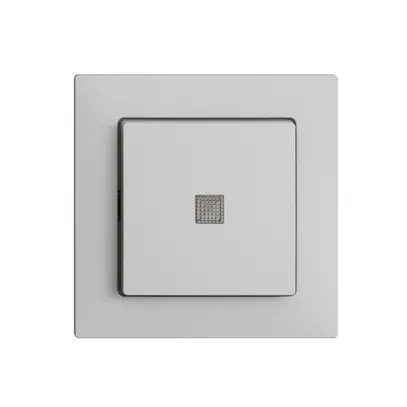 Pulsante luminoso INC EDIZIOdue A-R/1P grigio chiaro, con lente, LED giallo 