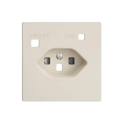 Kit frontale EDIZIOdue per presa FI F, T23, shutter, crema 