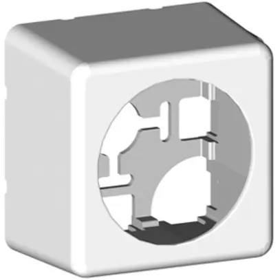 Capot AP basico 86×86×39 blanc alésage 58mm 