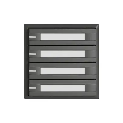 Poussoir KNX RGB EDIZIO.liv SNAPFIX® capteur temp.RGB-LED étiqu.4×com.2T grf 