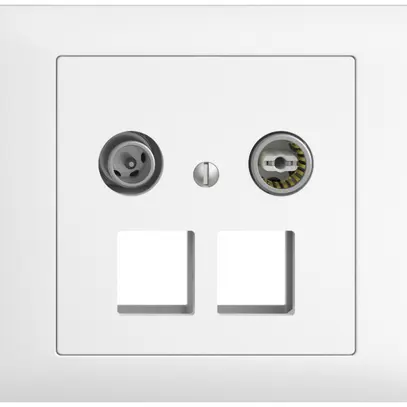 Prise multimédia 11dB INC Edue BKE, prise terminale/passage, 2×RJ45 Keystone bc 