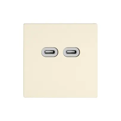 Presa di ricarica USB EDIZIO.liv SNAPFIX® 230VAC 18W 2×USB C cr 