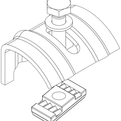 Crampon acier avec plot d'ancrage 
