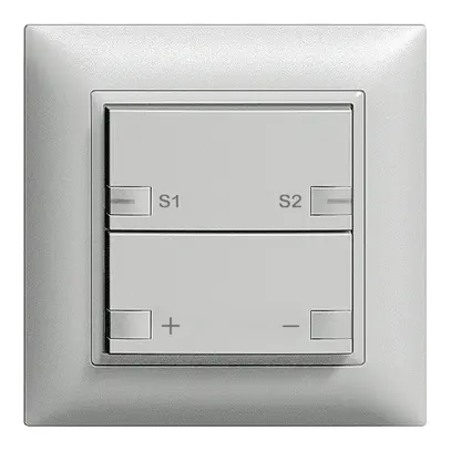 Poussoir ENC ZEP variateur univ.-scène1c/2t EDIZIOdue silver 