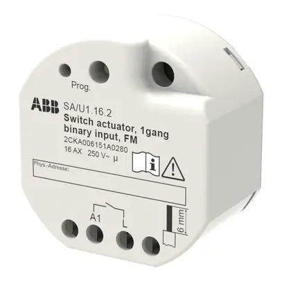Actionneur-commutateur KNX INC ABB SA/U1.16.2, 1-fois, 16AX/250VAC 