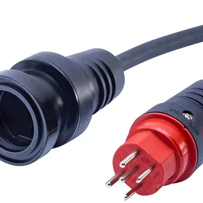 Rallonge ELBRO T15/T15 H07RN-F5G1.5mm² GDV 5m IP55 noir 